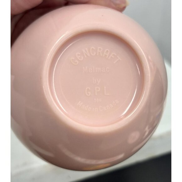 Vintage MELMAC Pink Creamer and Sugar Bowl Canadian Melamine Mid-century Canada - Picture 7 of 9